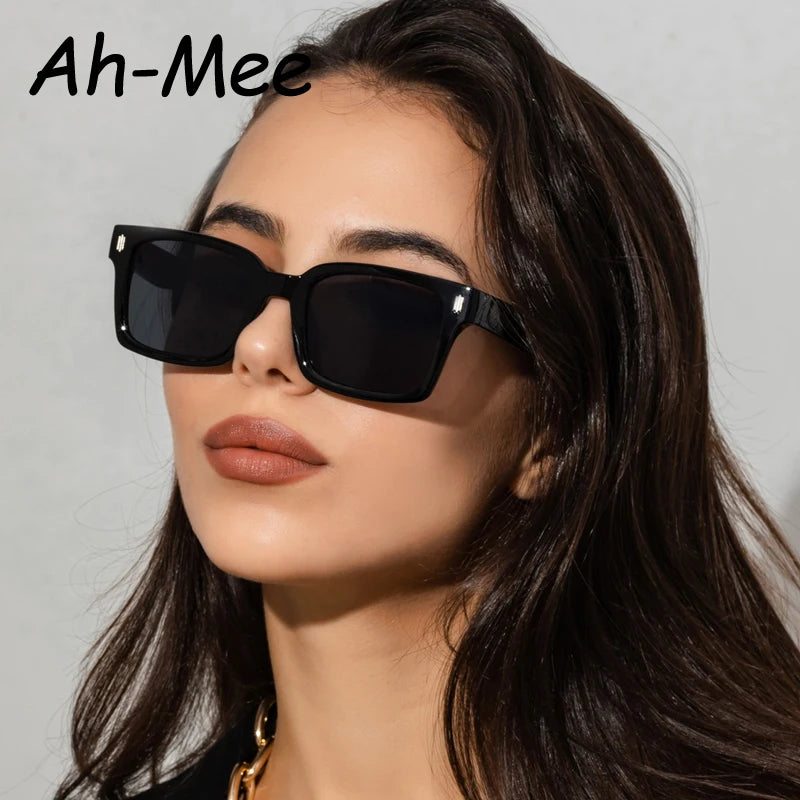 Rewind Retro Square Black Lens Shades