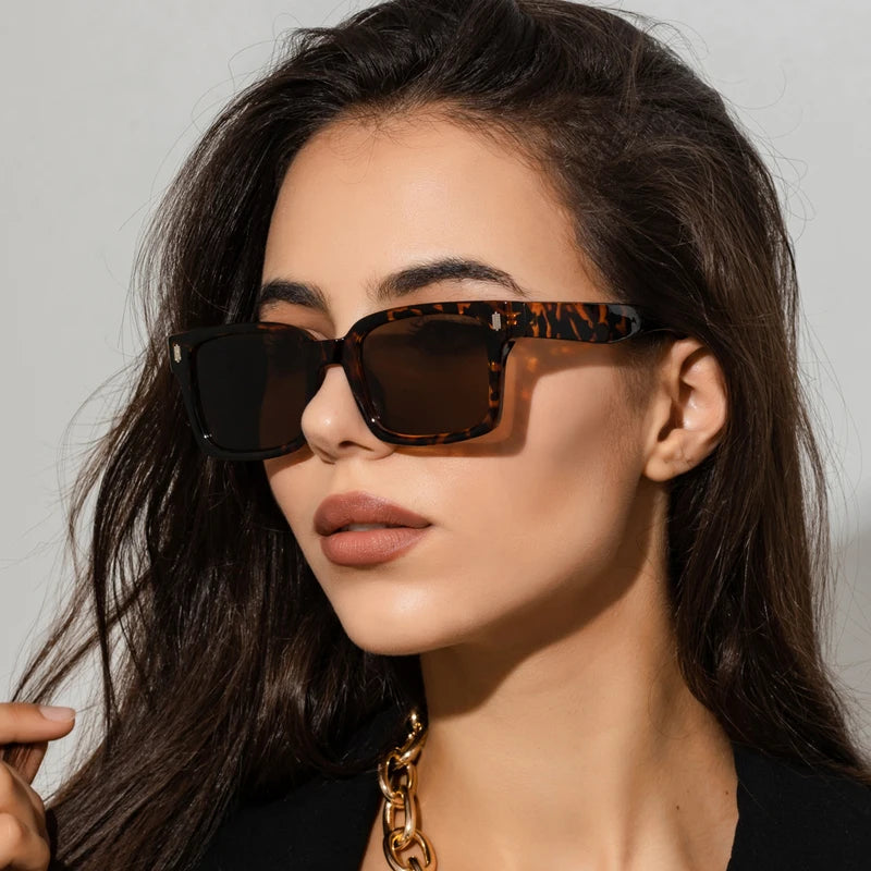 Rewind Retro Square Black Lens Shades