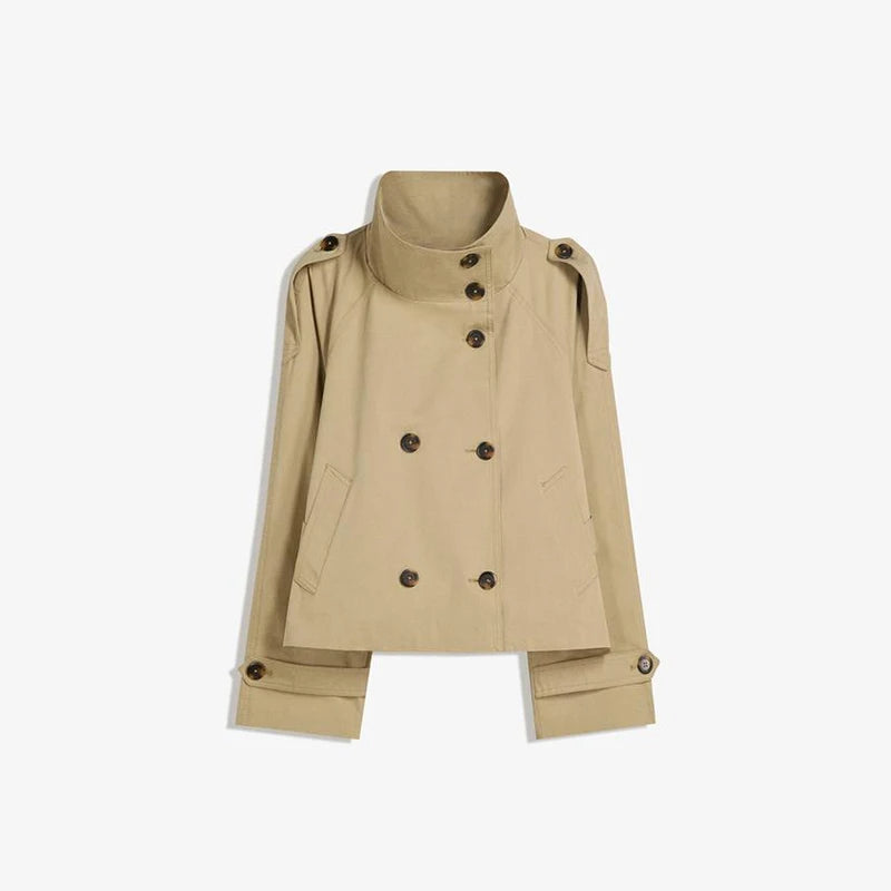 Women's Autumn Stand Collar Trench Coat