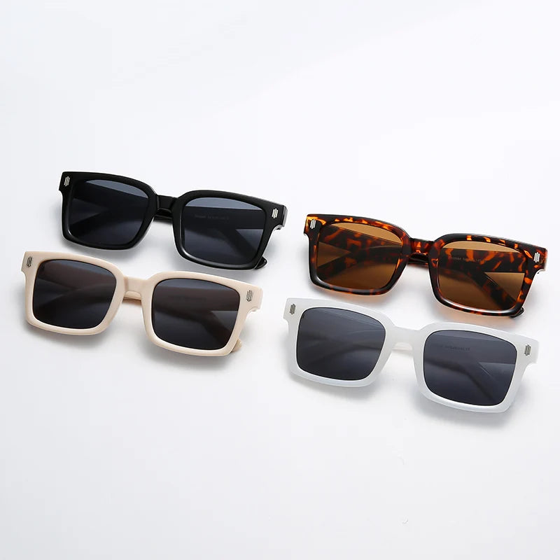 Rewind Retro Square Black Lens Shades